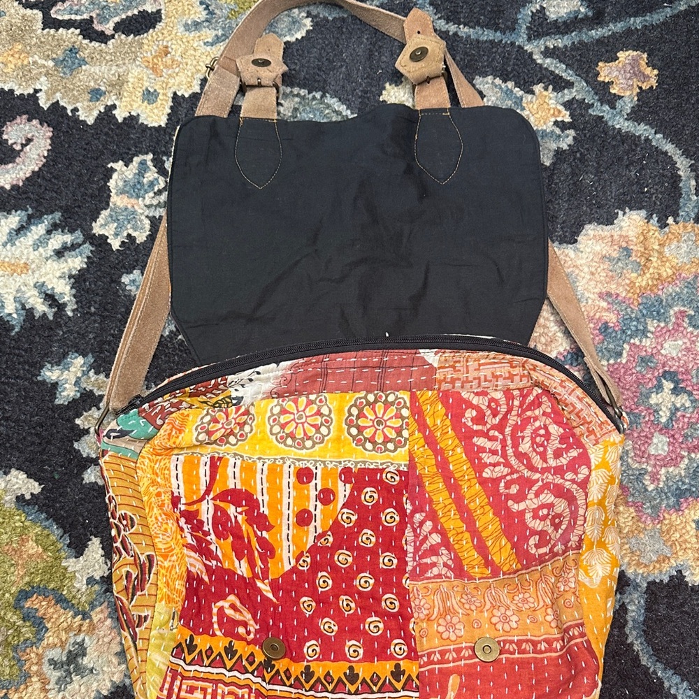 Earthbound Multicolor Patchwork Shoulder Bag - image 4